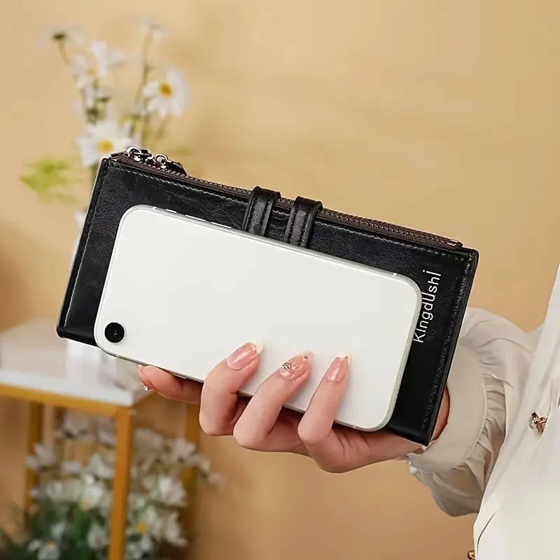 Long Wallet for Women Color Brown