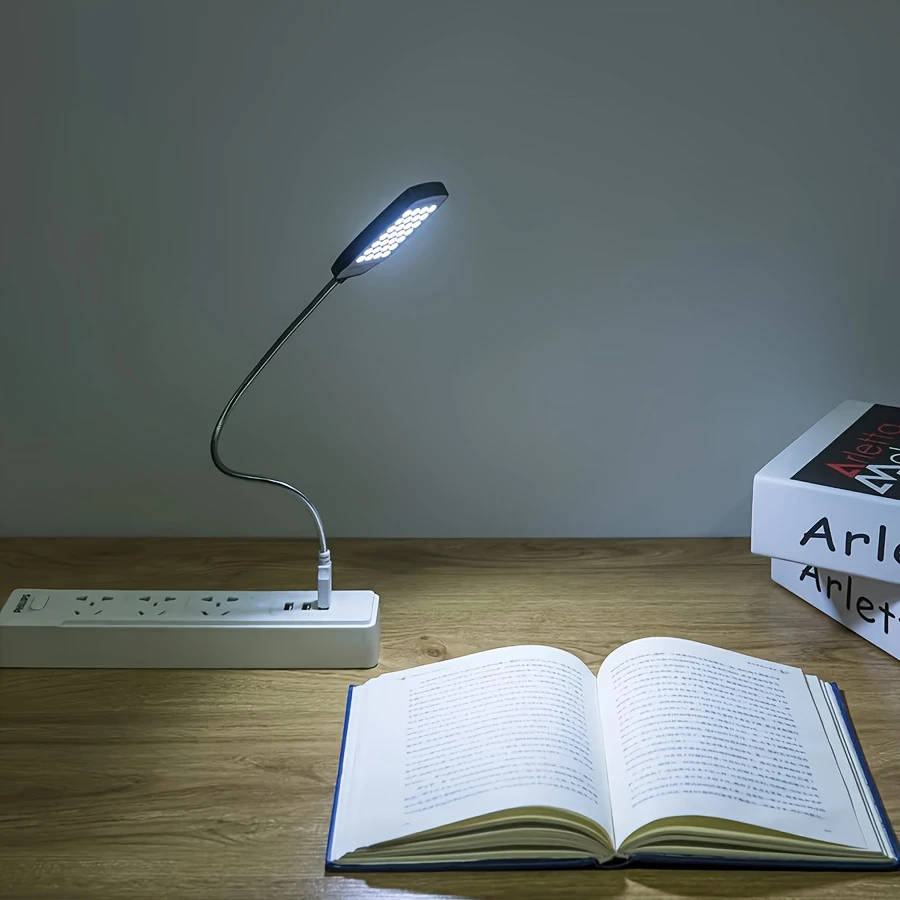 1pc 28LED Super Bright USB Plug-in Night Light with Switch Portable Computer Light Reading Light