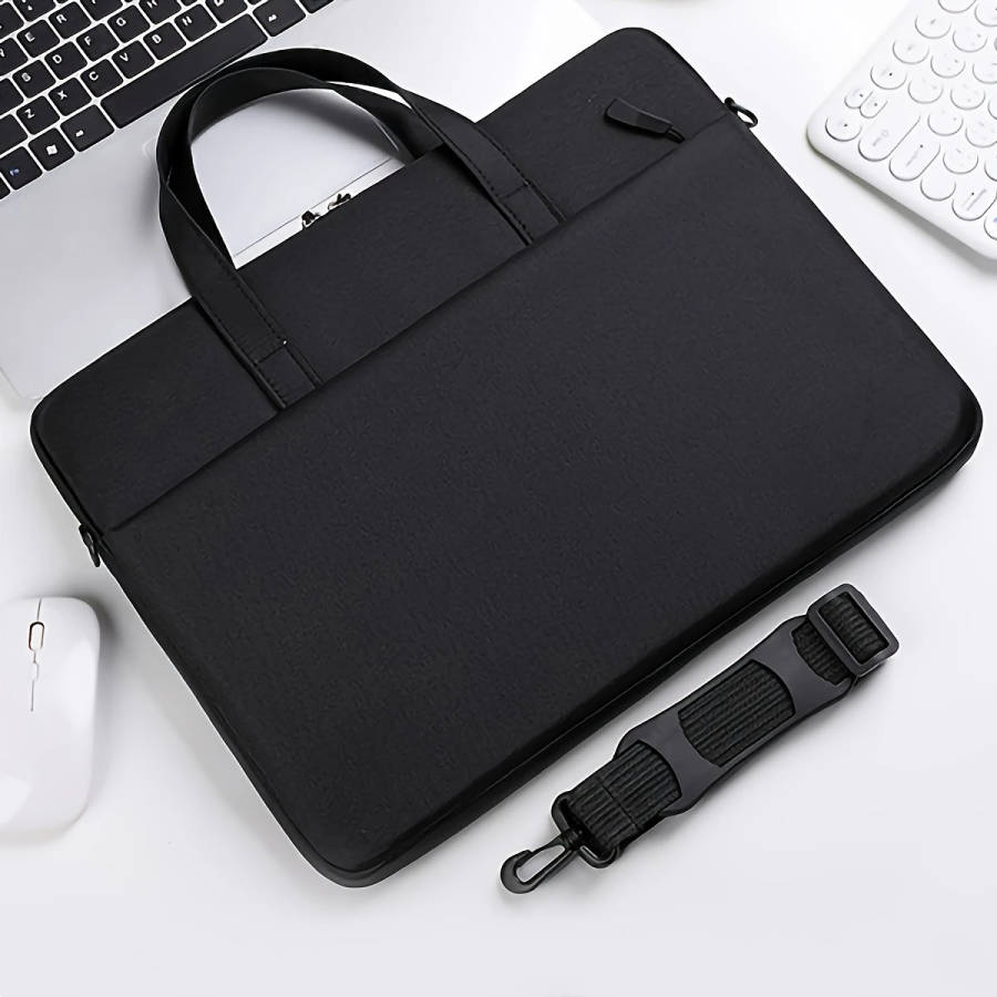 1pc Solid Color Simple Lightweight Portable Laptop Bag Portable Business Trip Computer Protective