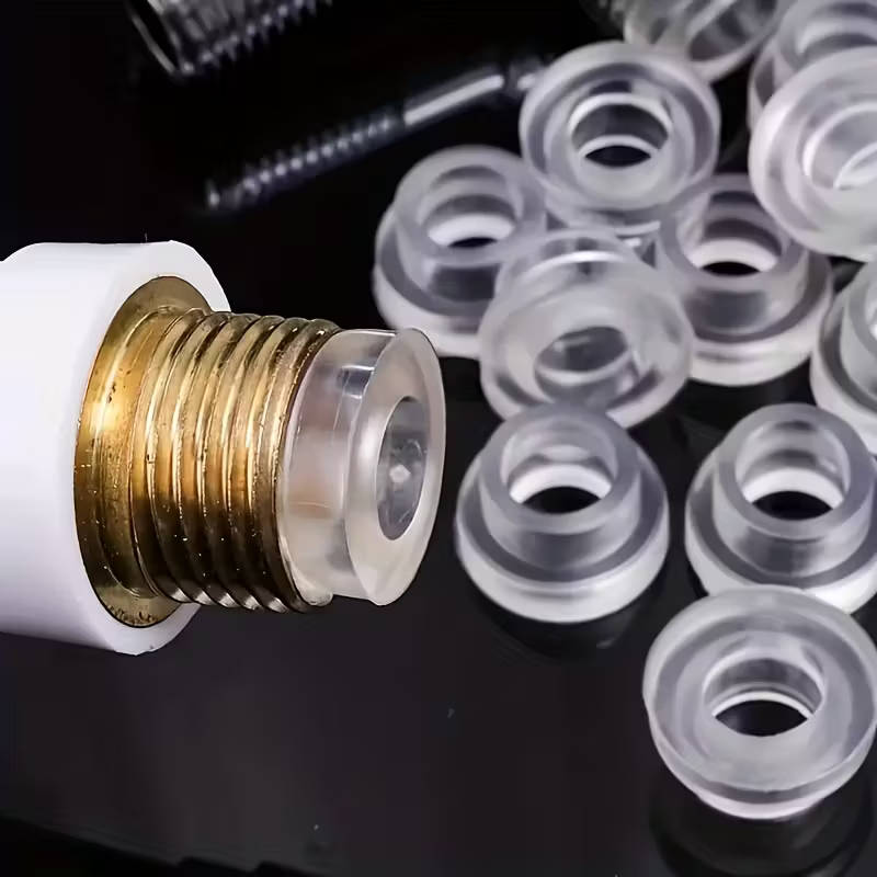 10pc Universal Silicone Faucet Sealing Washers with Locking Clips