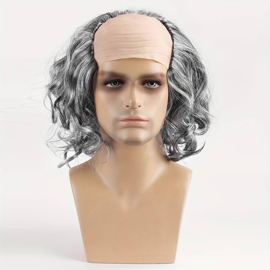 1Pc Silvery Grey Fashion Design Wig