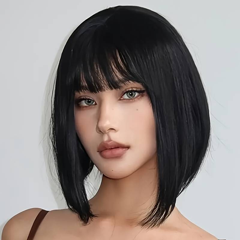 1Pc Dark Brown 20.32cm Fashion Design Wig
