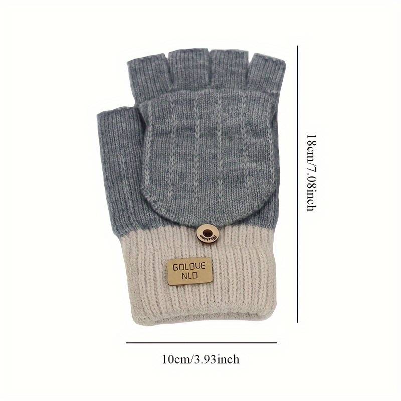 1 Pair Light Grey Warm Gloves