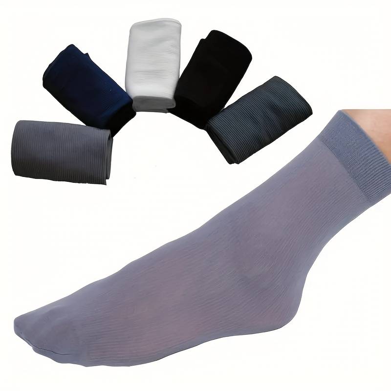 10 Pairs Deep Grey One Size High Elastic Socks