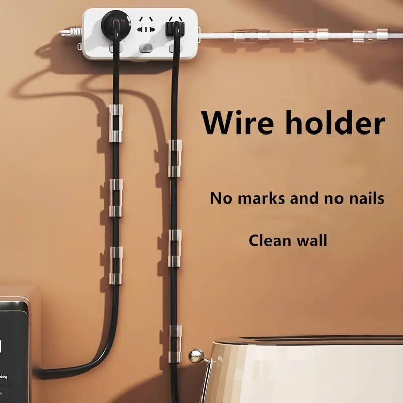 100 Self-Adhesive Wire Clips
