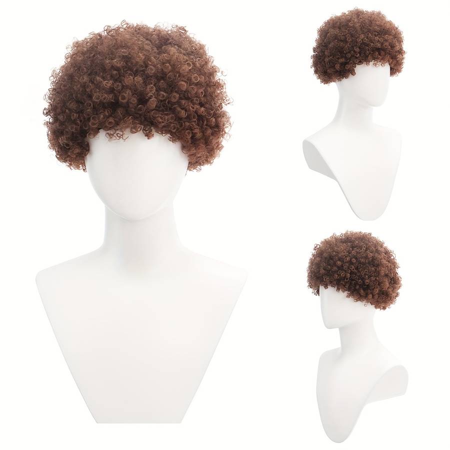 1Pc Brown 20.32cm Fashion Design Wig