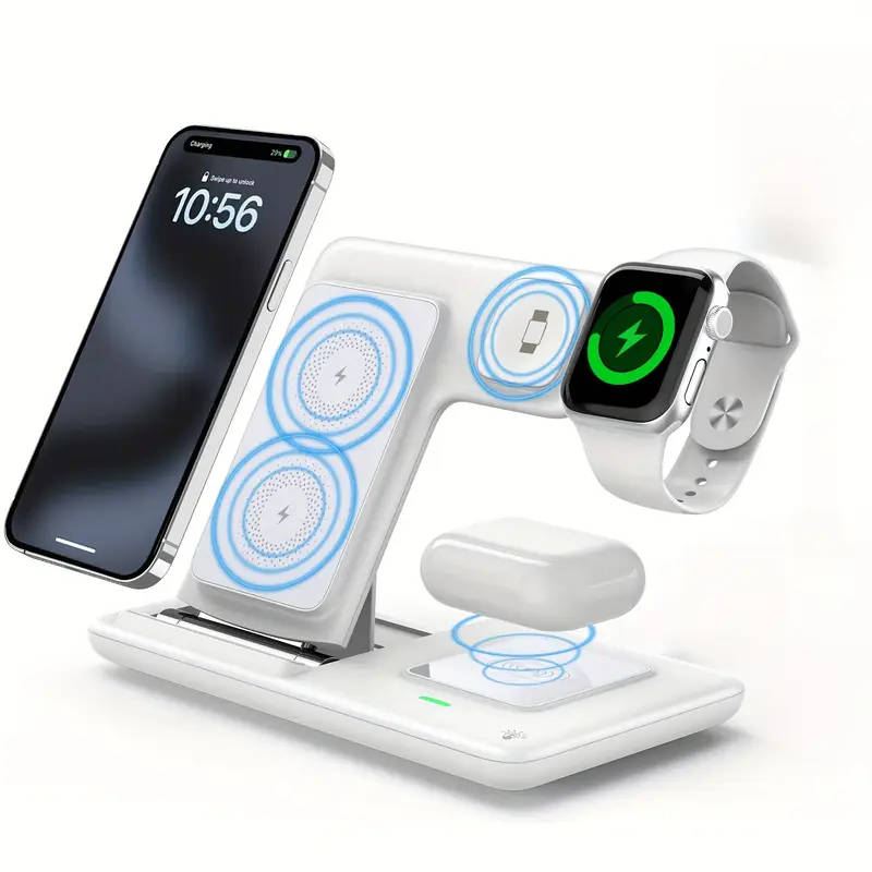 3 in 1 Folding Wireless Charging Station for iPhone 15 14 13 12 11 Pro Max Mini Plus AirPods 3 2 Pro