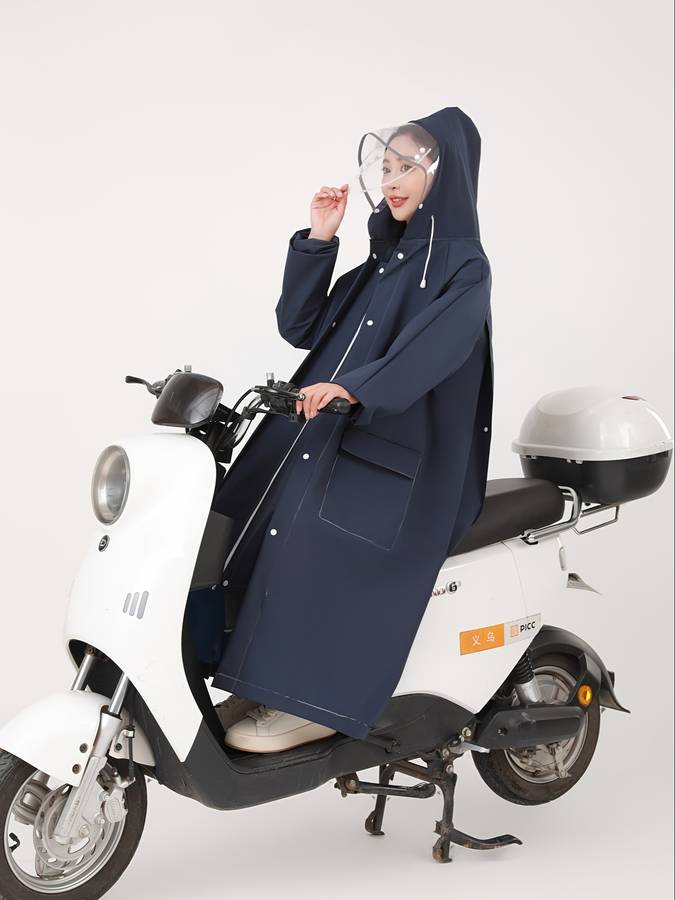 Raincoat Navy Color Size Asian M
