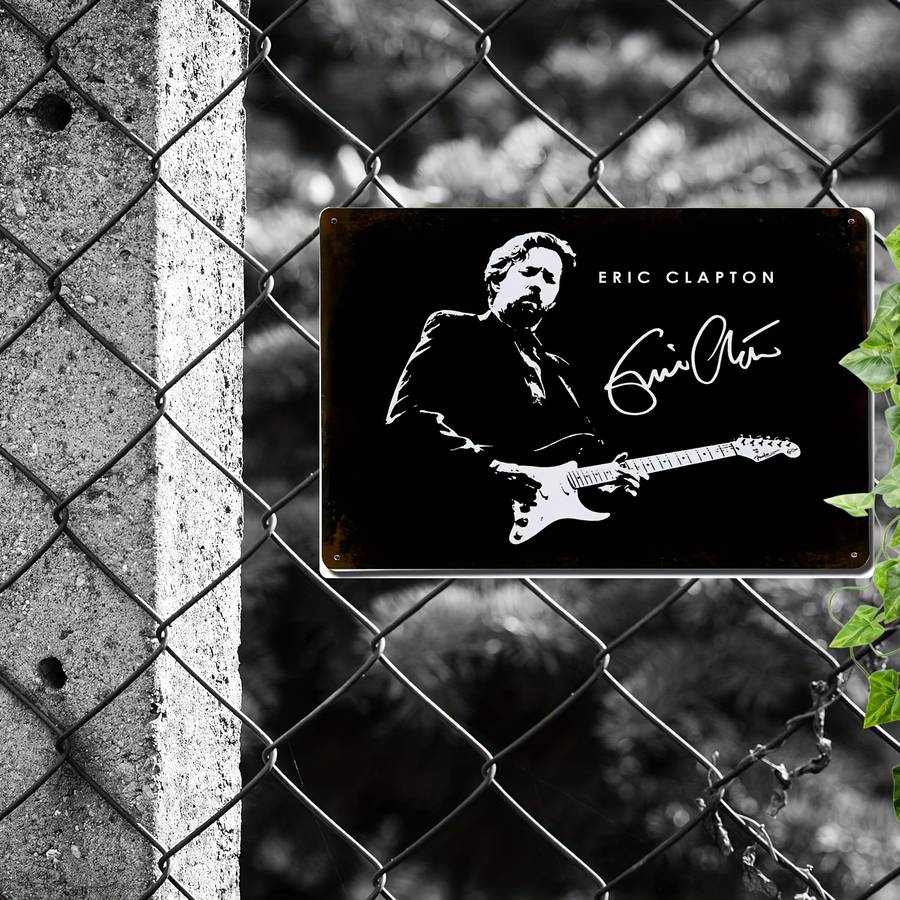 Eric Clapton Guitar Metal Tin Sign 20.32X30.48Cm Decorative Wall Art Home Decor Multipu