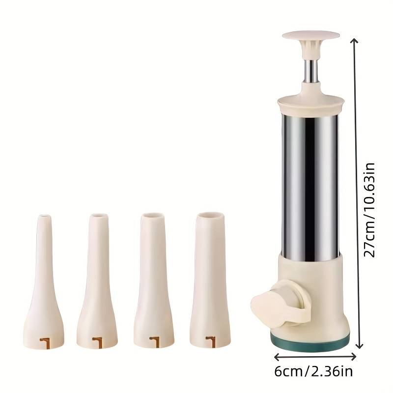 Manual Sausage Maker Stainless Steel Hand Push Press Homemade Sausage Bacon Tool Kitchen