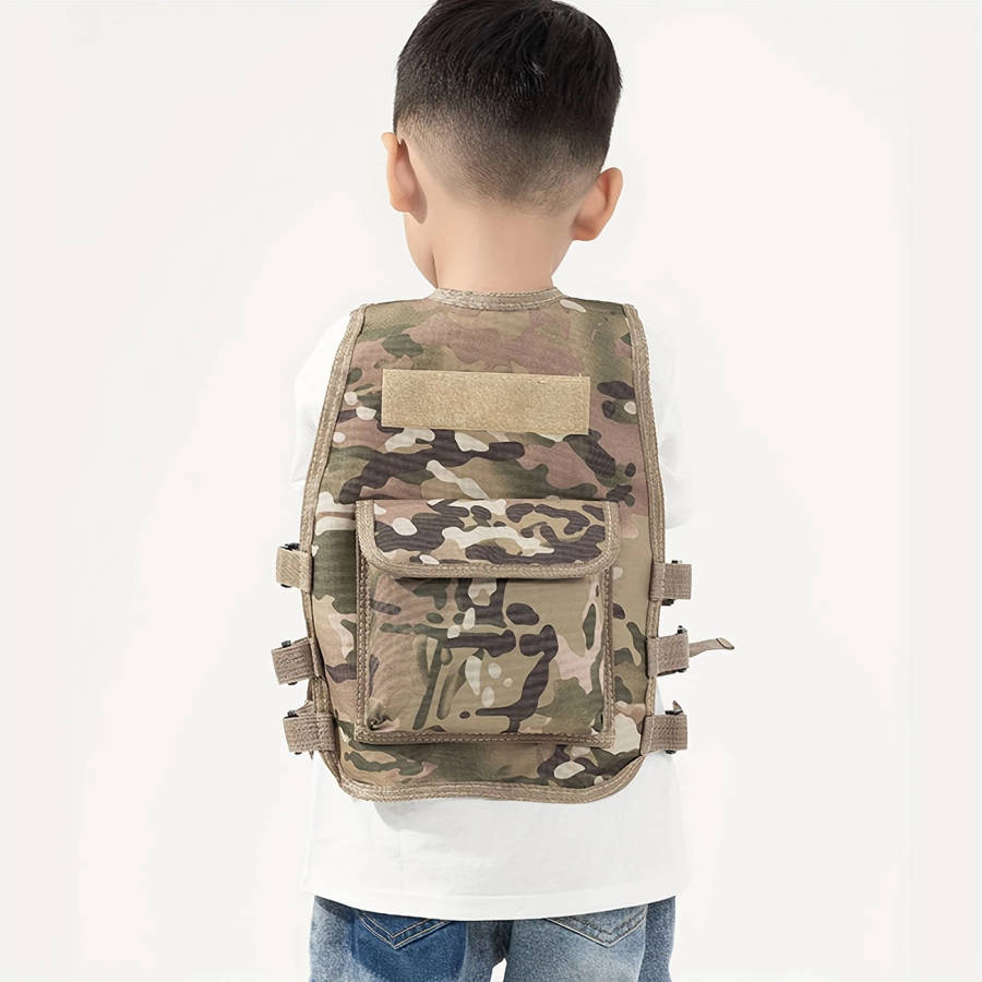 1pc Size M Youngsters's Outdoor Tactical Vest Summer Camp Camouflage Training Vest