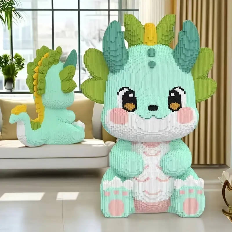 5100 Piece Dragon Building Kit - Large Creative Model Set, Mixed Color PP Material