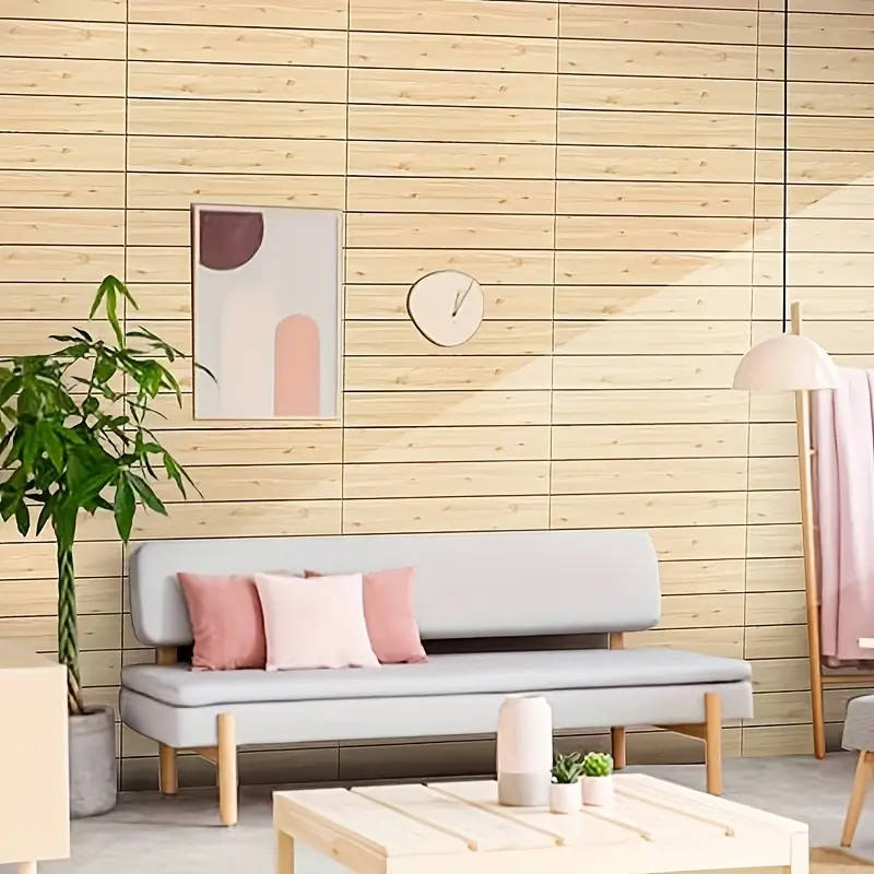 30 Washable And Reusable Self-Adhesive Wood Grain Wall Stickers