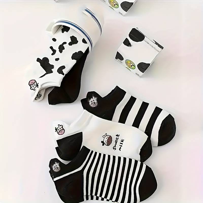 5 Pairs Of Mixed Colors One Size High Elastic Socks