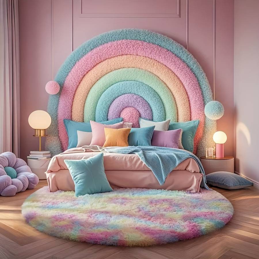 1Pc Iridescent 40x40cm 15.74x15.74inch Floor Mat