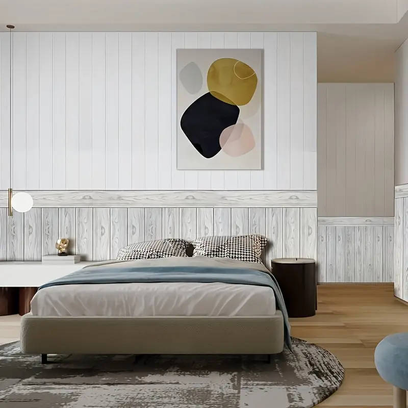 30 Washable And Reusable Self-Adhesive Wood Grain Wall Stickers