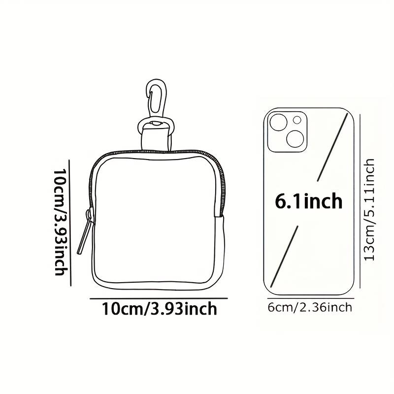 1pc 1pc Bird Necktie Calf Pattern Printed Coin Purse with Buckle and Zipper Pocket Multifunctiona