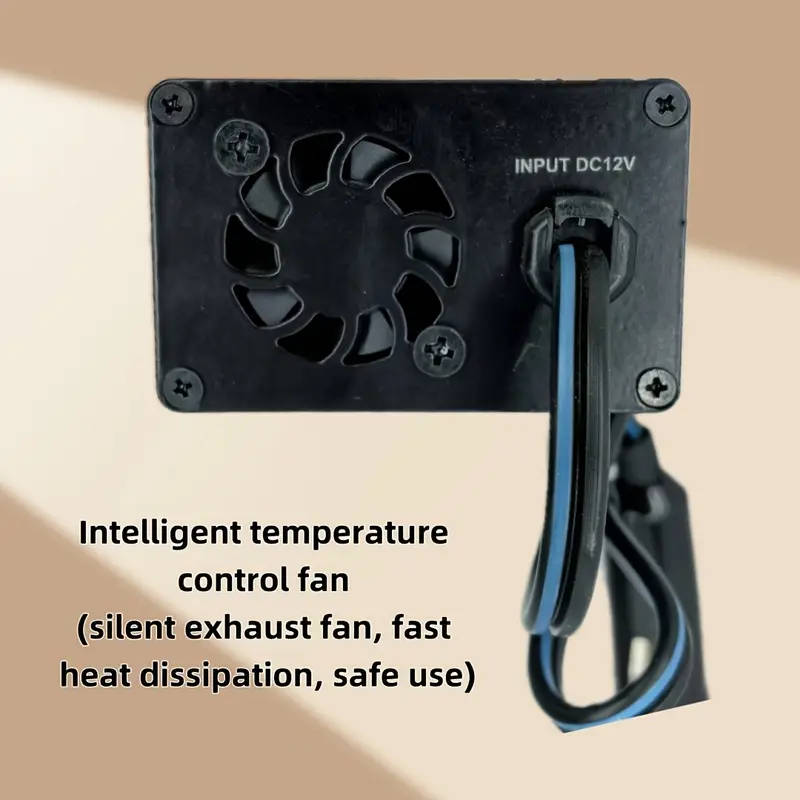 DC12V to AC220V Car Power Inverter with 3.1A Dual USB & Type-C Fast Charging