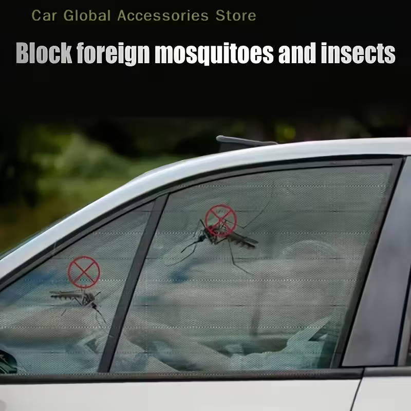 2pcs Car Window Sunshade  Mosquito Curtains