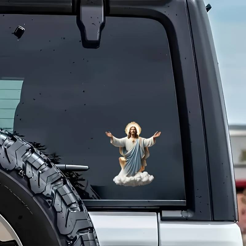 1pc CloudPriest   13cm  5.1inx16cm  6.3in Jesus Christian Themed Stickers