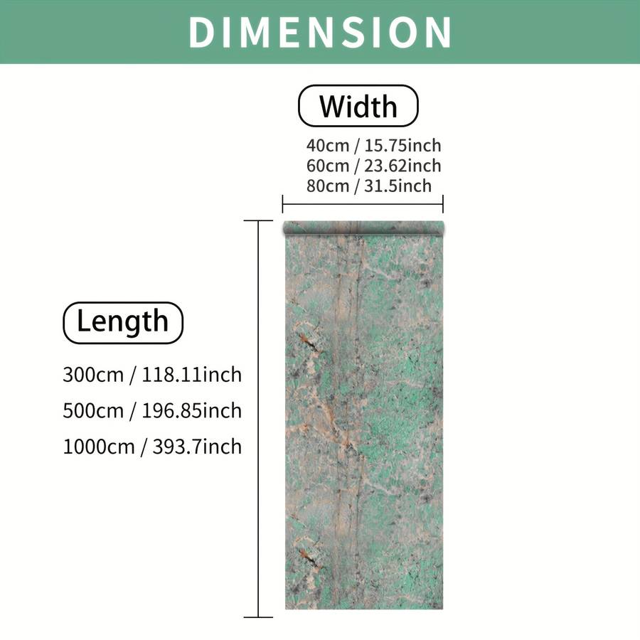 1PC Wall StickersGreen60X500cm 23.62X196.85in