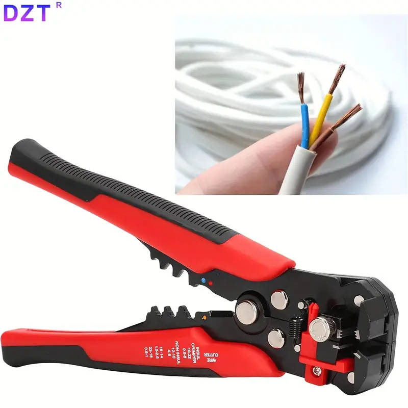 1pc Multi-Functional Automatic Wire Stripper Self-Adjusting Cable Cutter with Comfort Grip Handles