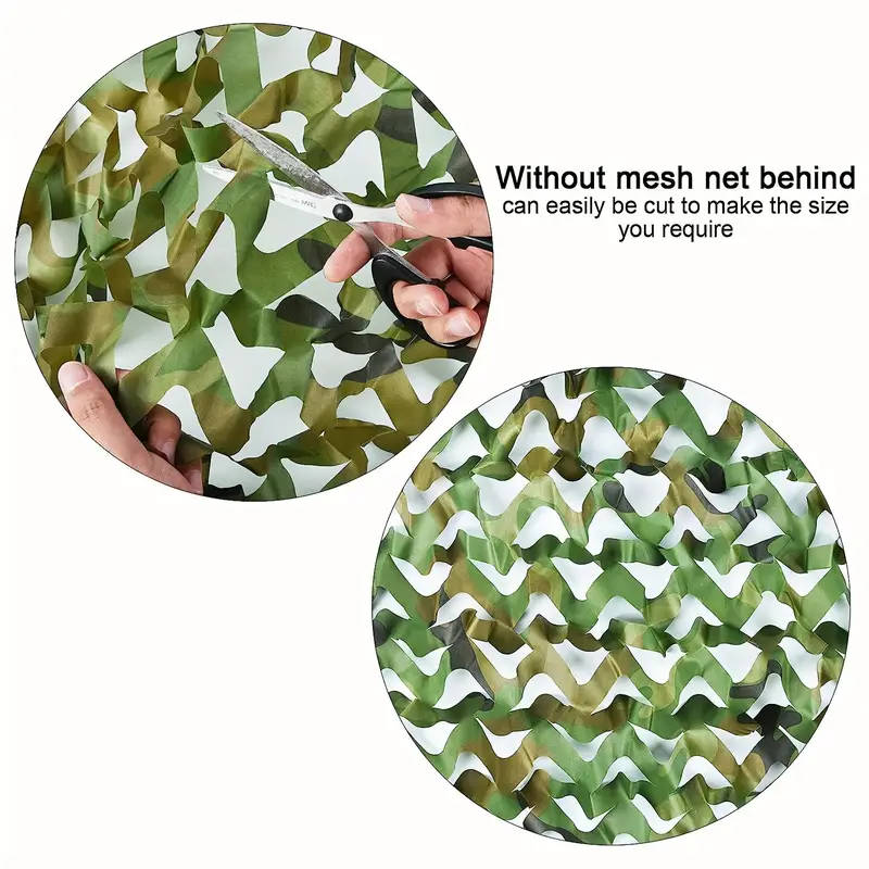 1pc 3x4m Outdoor Camouflage Garden Net Frameless Forest Grass Pattern Sunshade Net