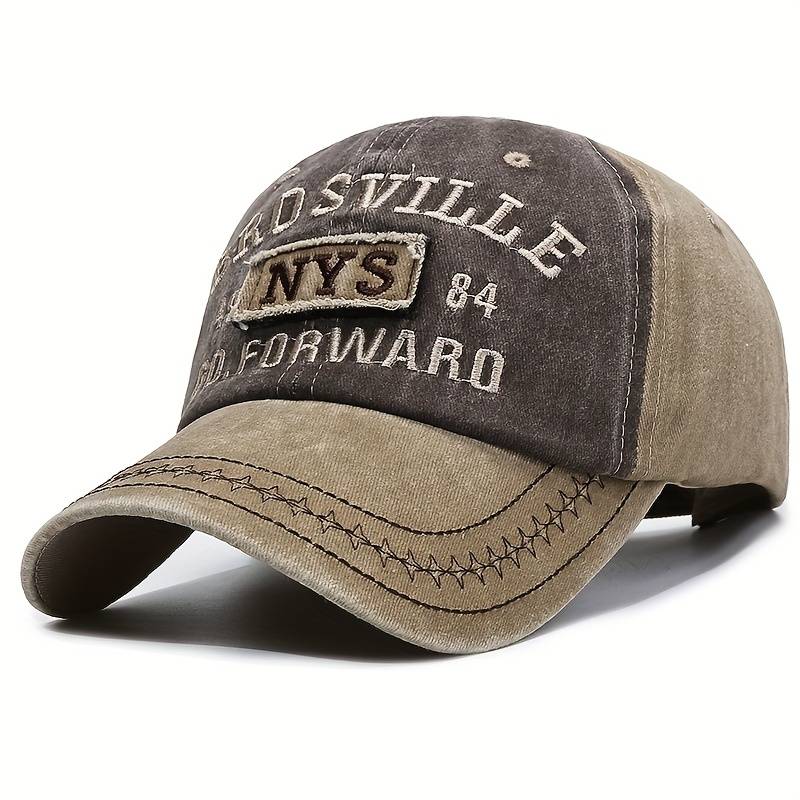 1pc Vintage Washed Baseball Cap with Adjustable Strap Distressed Fade-Resistant Outdoor Dad Hat