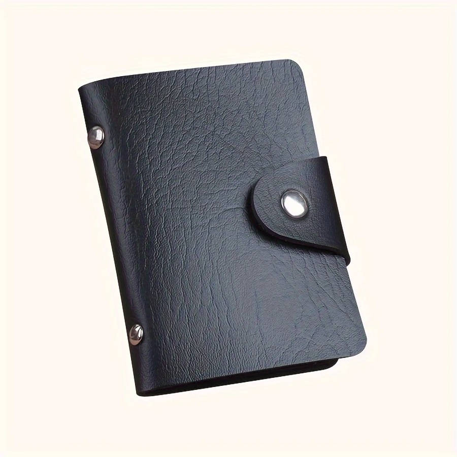 Leather Card Holder 12 Slots Bank Card Wallet Document Organizer Party Supplies No Power Require