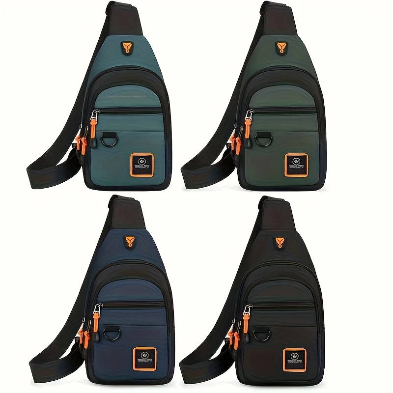 1pc Men'S Casual Outdoor Small Chest Bag Hiking And Cycling Shoulder Bag Sports Small Crossbody Bag