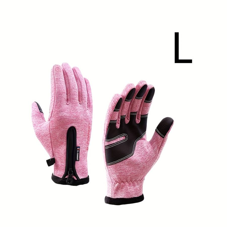 1 Pair Pink Size XL Warm Gloves