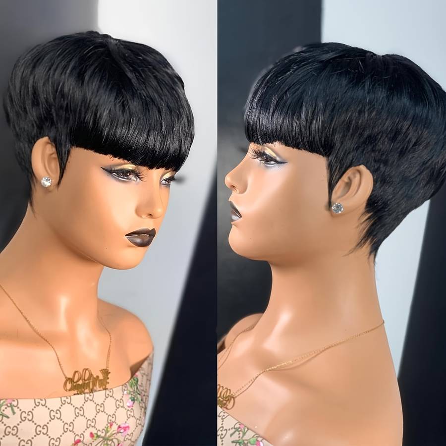 1Pc Black B 15.24cm Fashion Design Wig