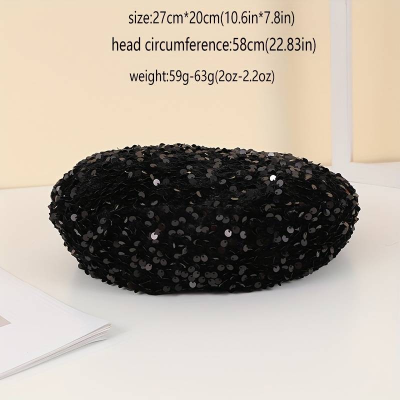 1pc Korean version of fashion canary glitter beret suitable for ladies stage performance outdoor co
