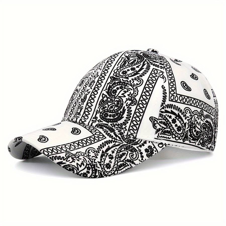 1pc Assorted Paisley Print Baseball Caps For Women Adjustable Sun Protection Sports Hats