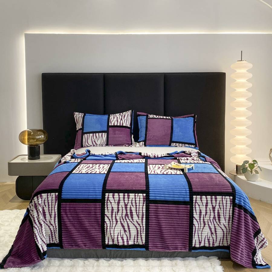 1ps Blanket Color Red And Blue Squares size 150x200cm