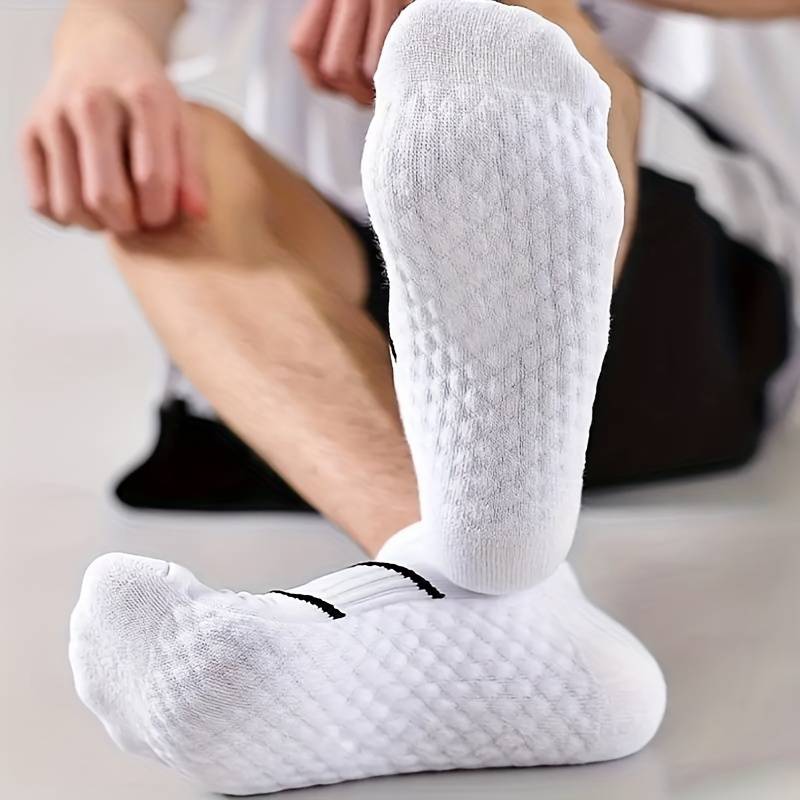 5 Pairs White One Size High Elastic Socks