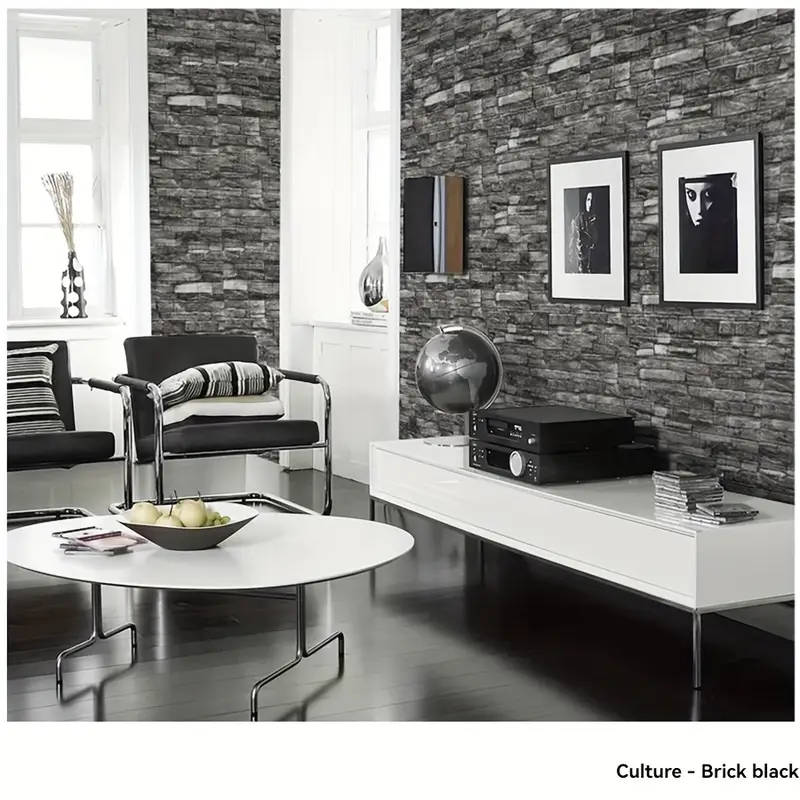 50pcs Brick Texture Self-Adhesive 3D Wall Stickers