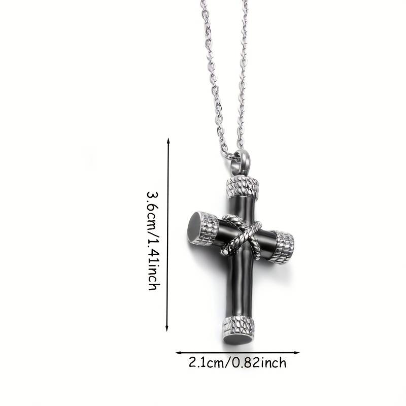 1 Piece Steel Cross Can Be Opened Jesus Theme Pendant