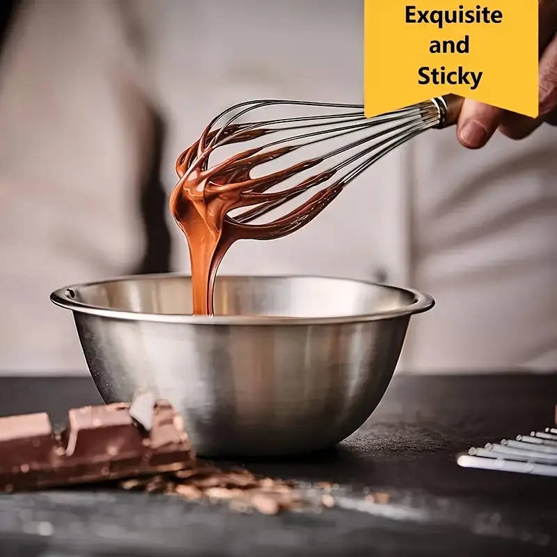 3 Piece Stainless Steel Whisk Set - Includes 20.32cm, 25.4cm, and 30.48cm