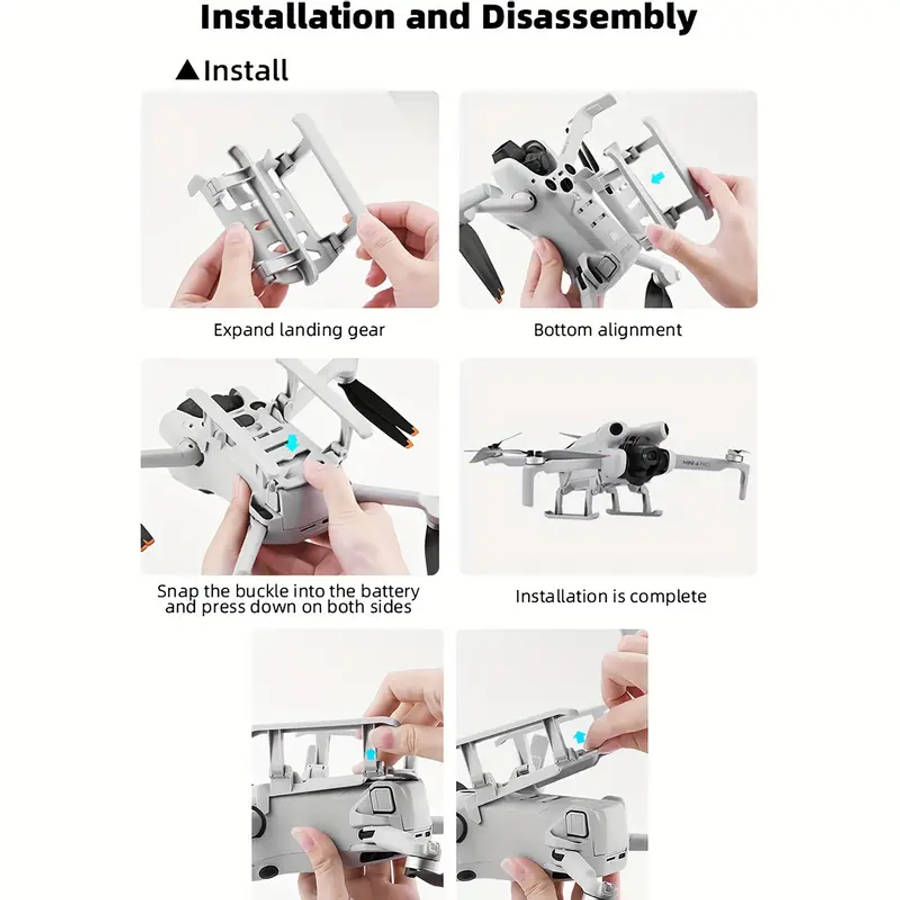 dji mini4 pro height increasing foot rack landing rack details 1