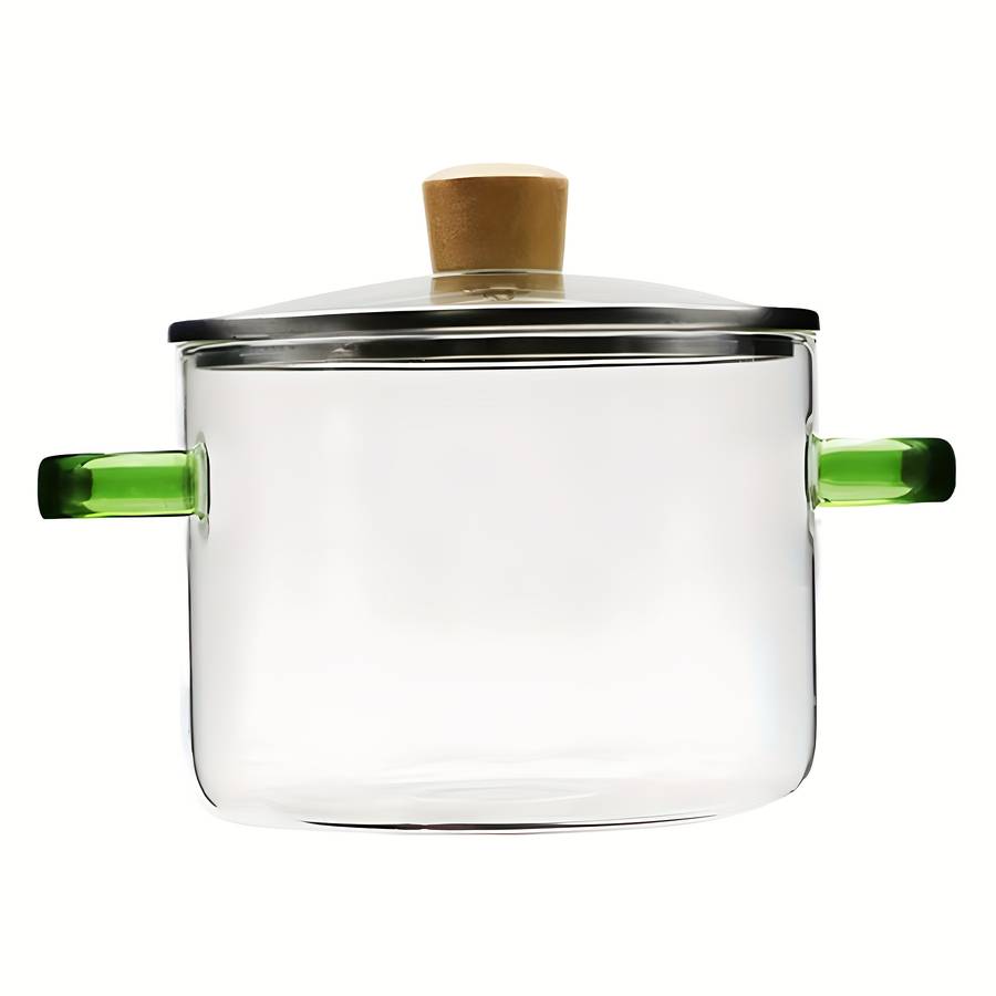 1pc Heat Resistant 54oz Borosilicate Glass Cooker