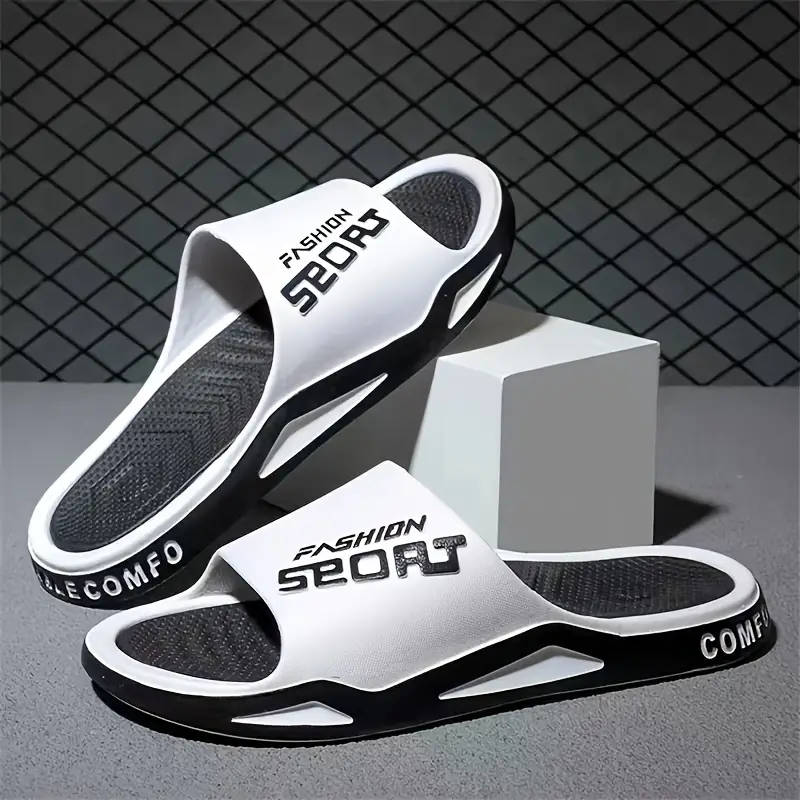 Popular Plus-Size Fashionable Flat Slippers Black 11
