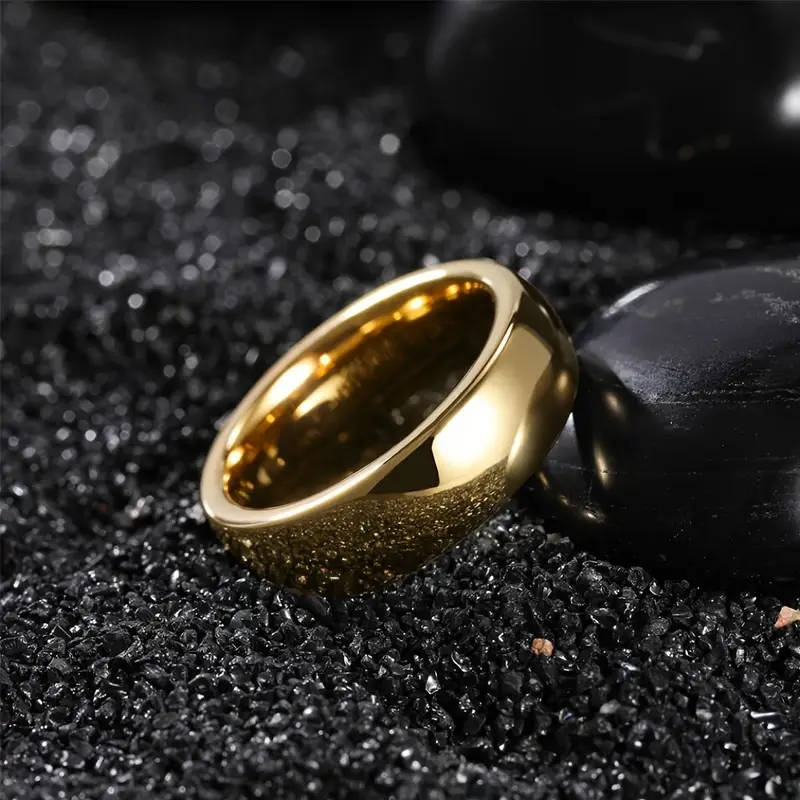 24K Gold Plated Stainless Steel Single Ring
