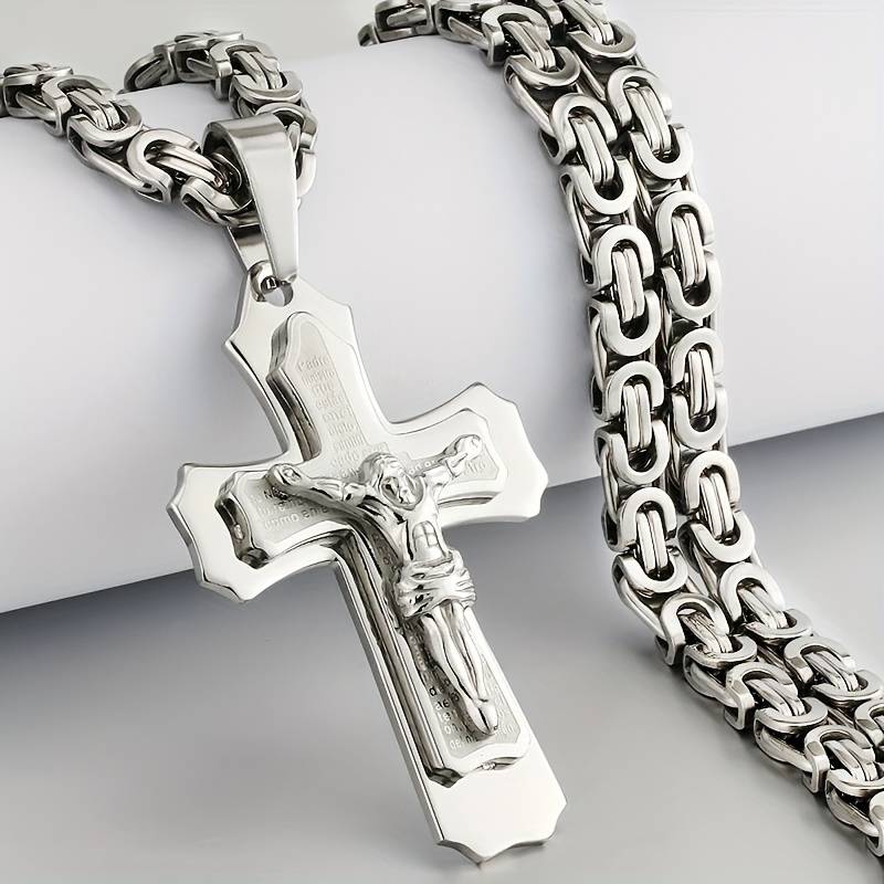 1 Piece Golden Jesus Theme Pendant
