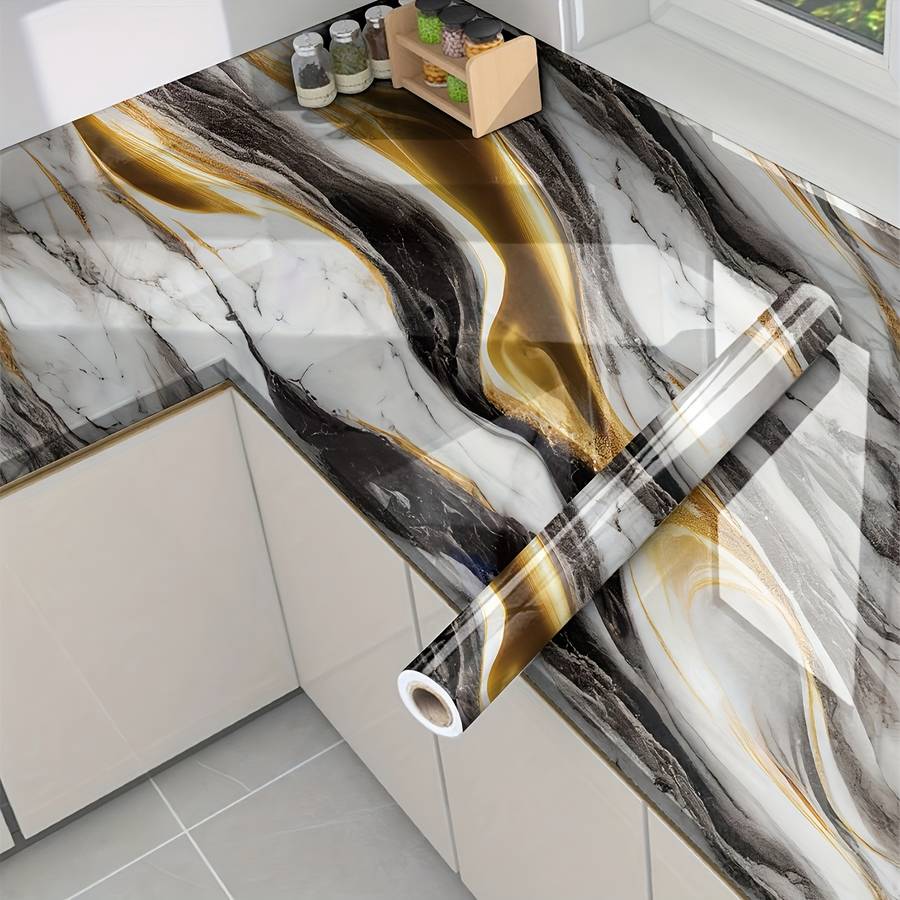 1PC Wall StickersWhite Dark Golden40X300CM 15.7X118.1in