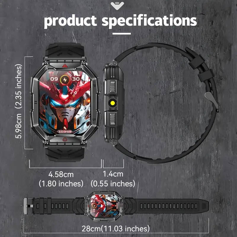 2.1-Inch Ultra-Clear Large-Screen Smart Watch 650Mah Battery Life Magnetic Charging Hundreds