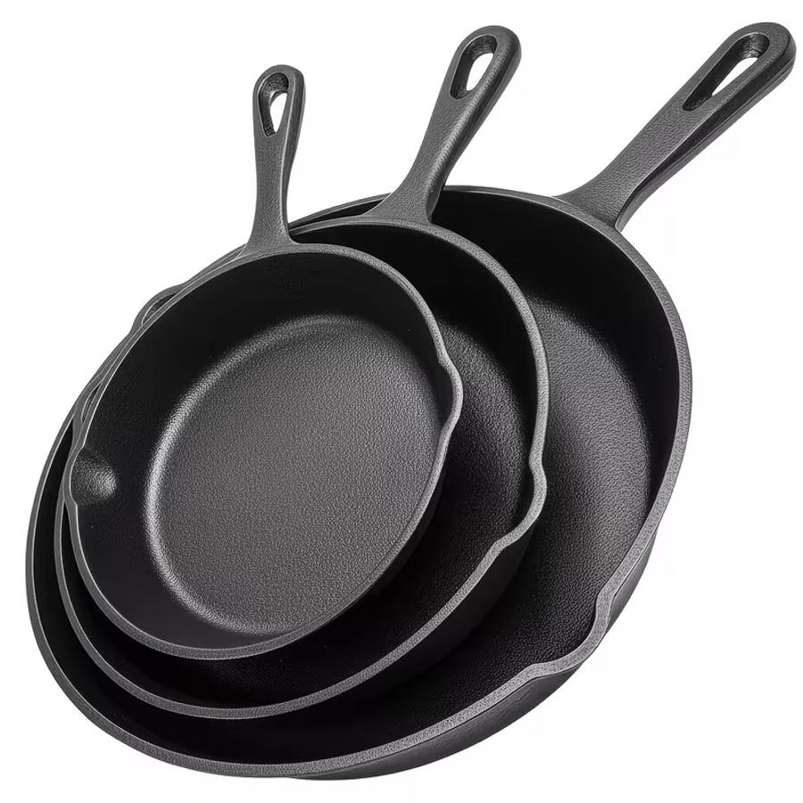 3pcs Cast Iron Skillet Set