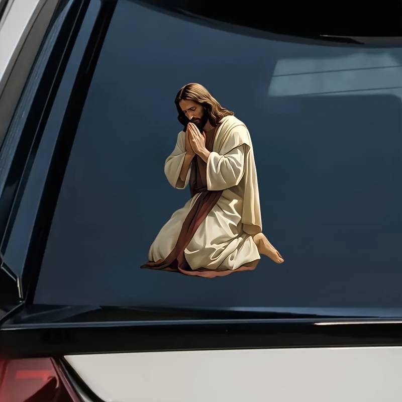 1pc 14.99cmx11.0cm Jesus Christian Themed Stickers