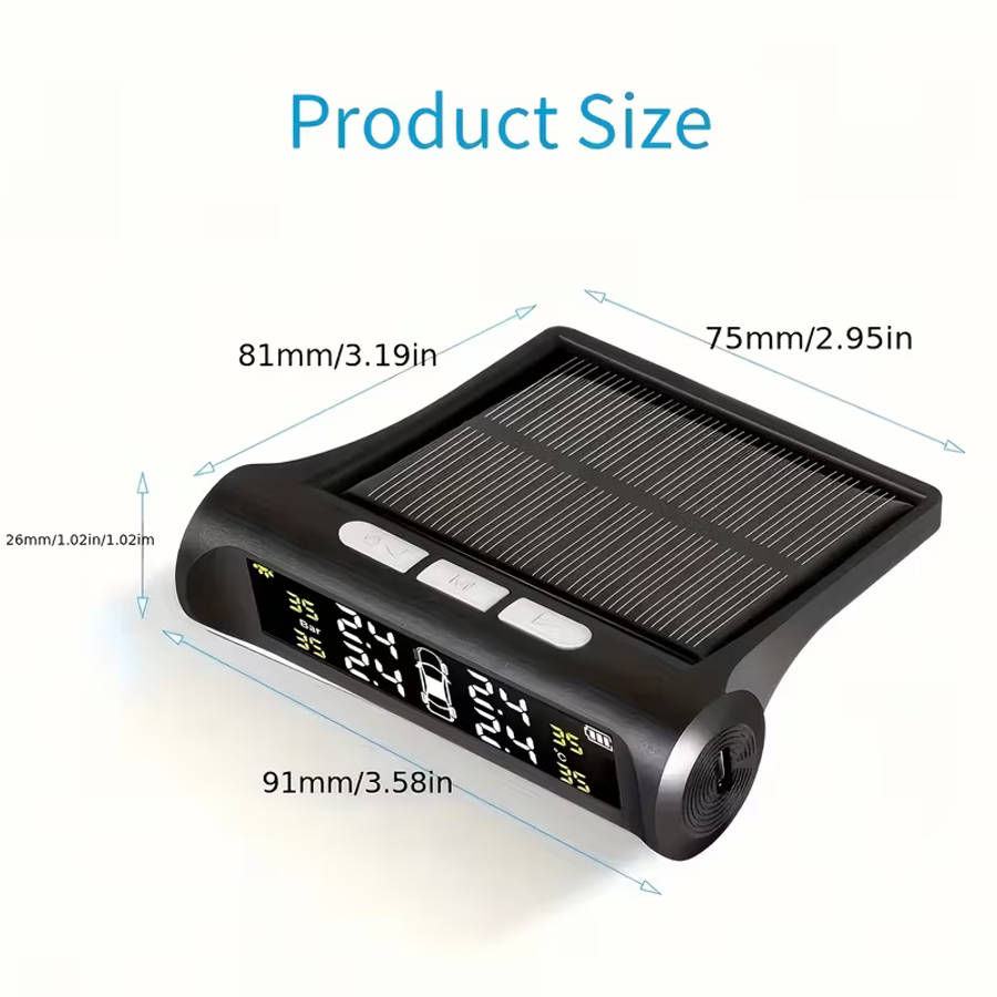 Solar Wireless Tire Pressure Monitoring System TPMS