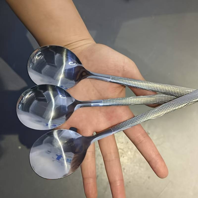 8pcs Stainless Steel Hammering Spoon Set Suitable for Soup Catering And Kitchen Use